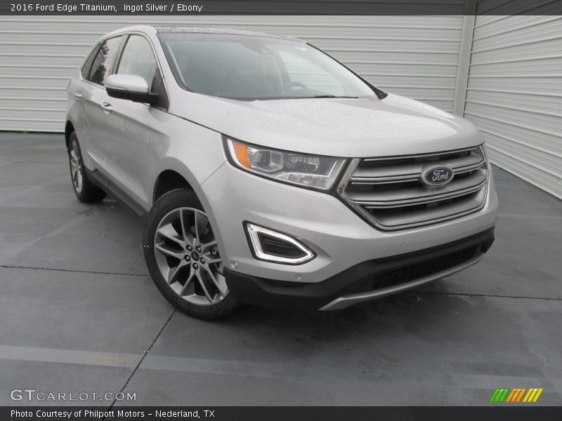 Ingot Silver / Ebony 2016 Ford Edge Titanium