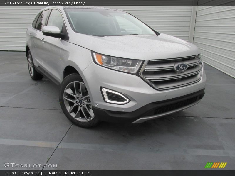 Ingot Silver / Ebony 2016 Ford Edge Titanium
