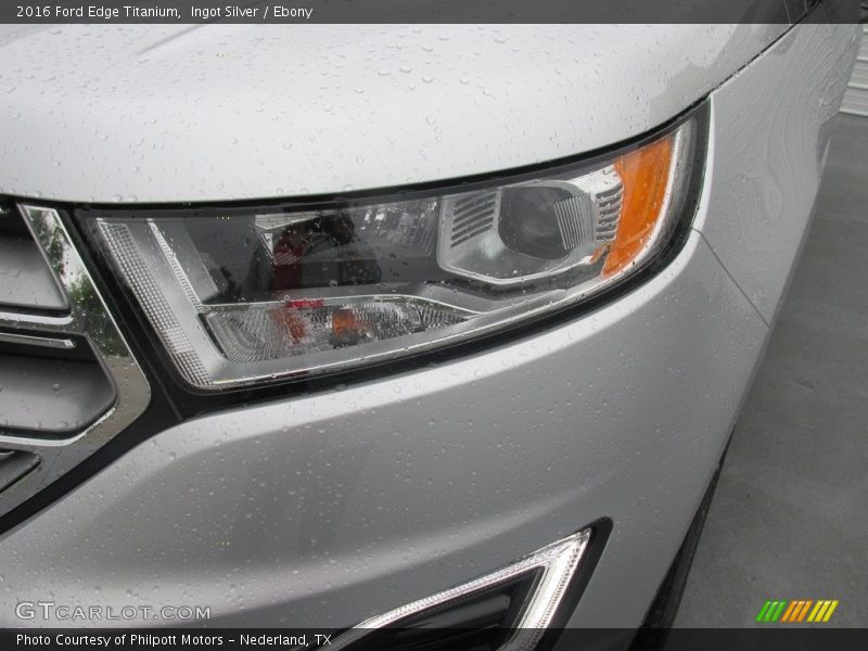 Ingot Silver / Ebony 2016 Ford Edge Titanium