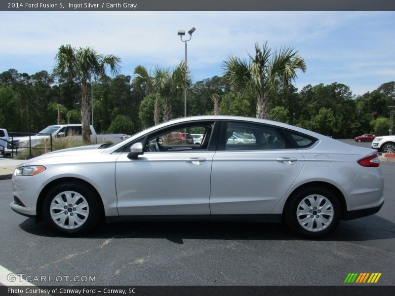Ingot Silver / Earth Gray 2014 Ford Fusion S