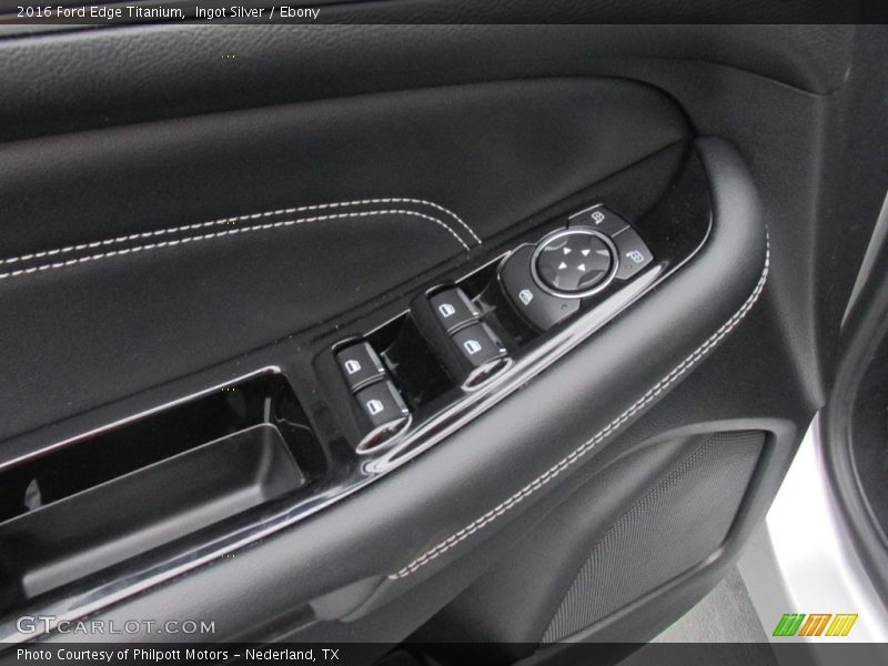 Ingot Silver / Ebony 2016 Ford Edge Titanium