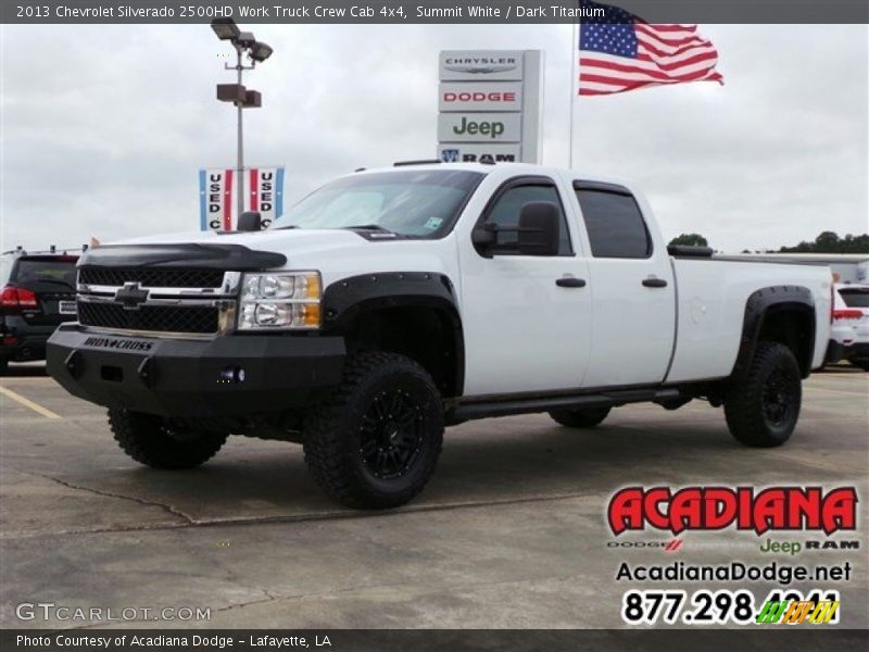Summit White / Dark Titanium 2013 Chevrolet Silverado 2500HD Work Truck Crew Cab 4x4