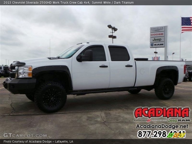 Summit White / Dark Titanium 2013 Chevrolet Silverado 2500HD Work Truck Crew Cab 4x4