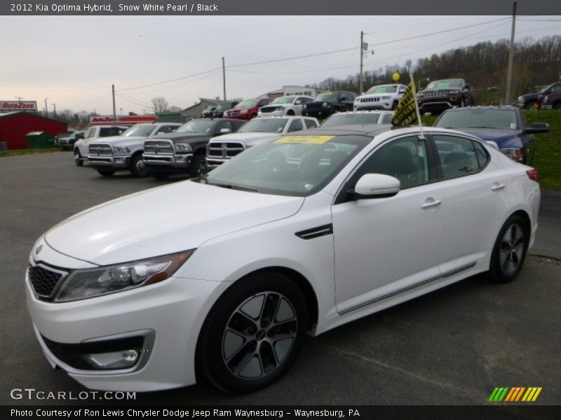 Snow White Pearl / Black 2012 Kia Optima Hybrid