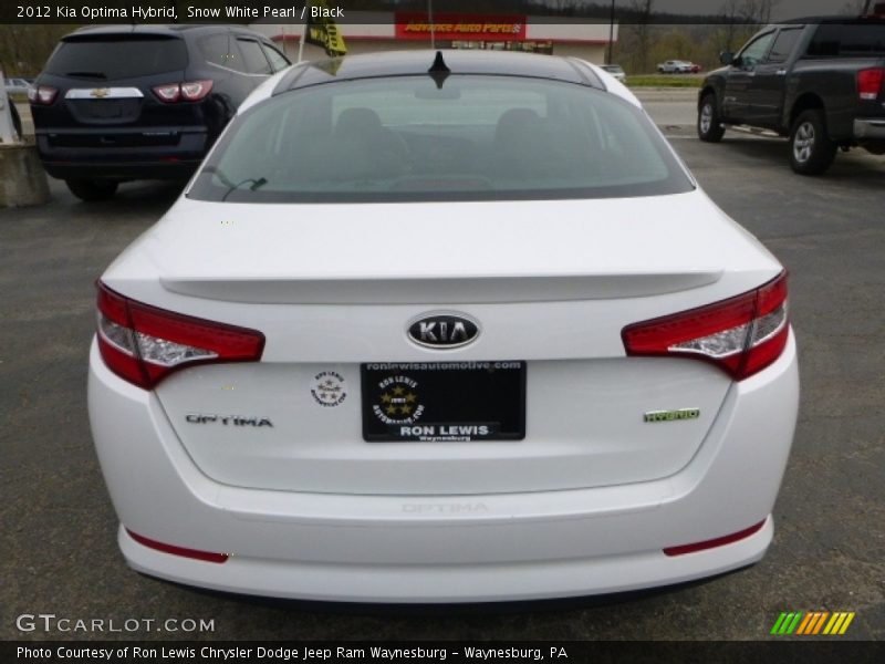 Snow White Pearl / Black 2012 Kia Optima Hybrid