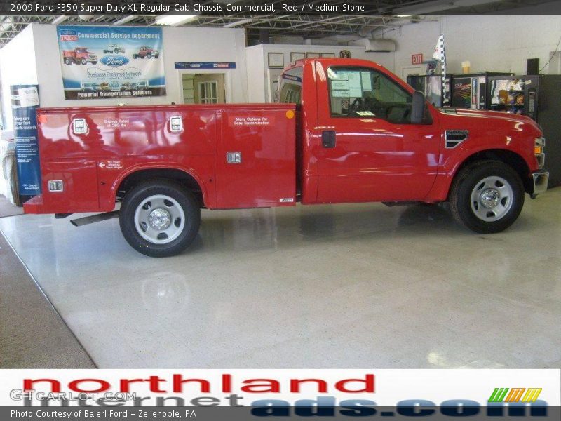 Red / Medium Stone 2009 Ford F350 Super Duty XL Regular Cab Chassis Commercial