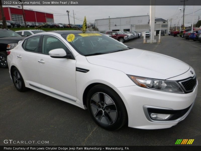 Snow White Pearl / Black 2012 Kia Optima Hybrid