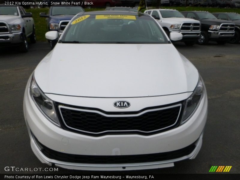 Snow White Pearl / Black 2012 Kia Optima Hybrid