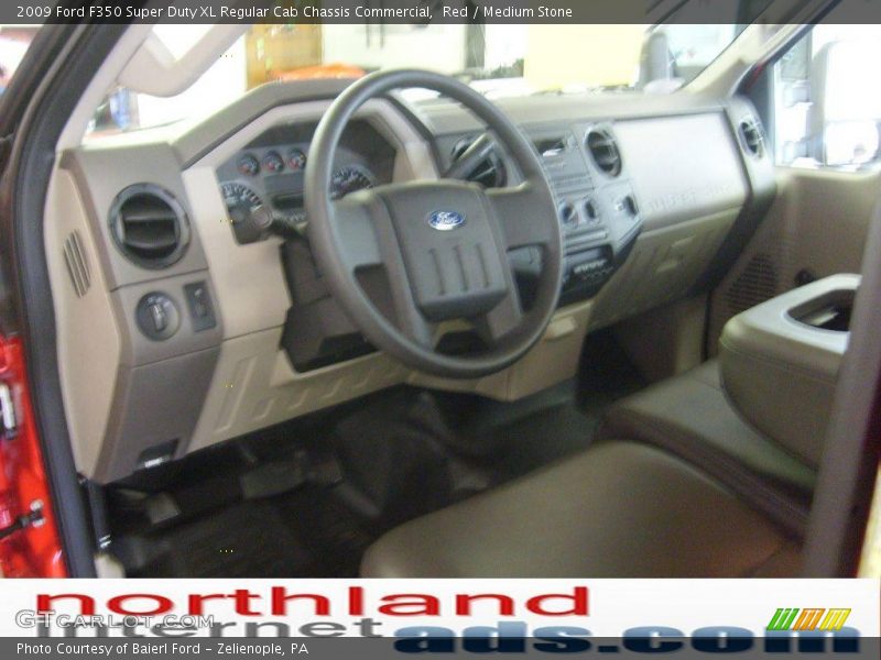 Red / Medium Stone 2009 Ford F350 Super Duty XL Regular Cab Chassis Commercial