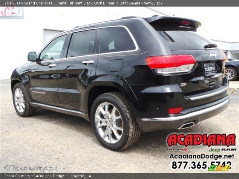 Brilliant Black Crystal Pearl / Dark Sienna Brown/Black 2016 Jeep Grand Cherokee Summit