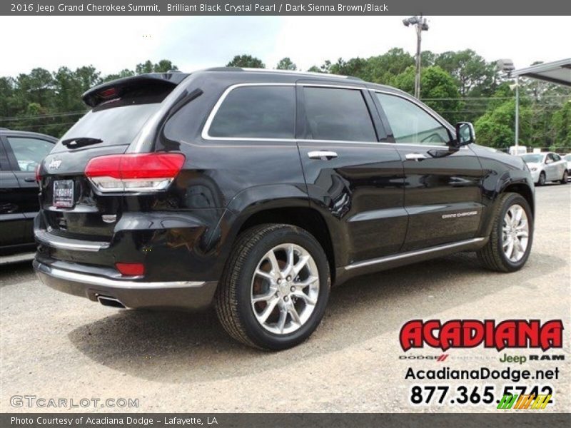 Brilliant Black Crystal Pearl / Dark Sienna Brown/Black 2016 Jeep Grand Cherokee Summit