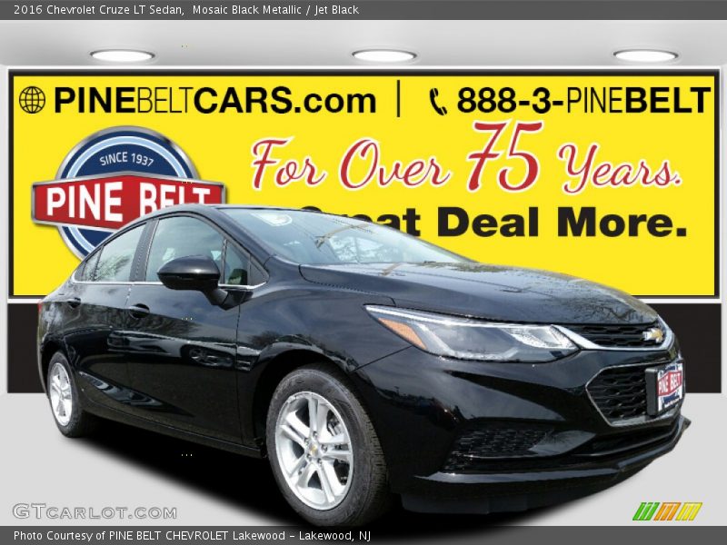Mosaic Black Metallic / Jet Black 2016 Chevrolet Cruze LT Sedan