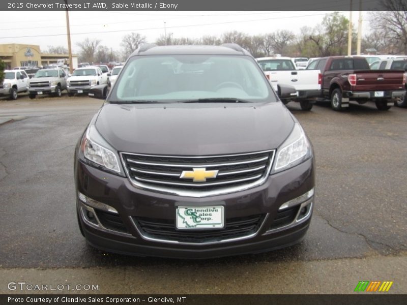 Sable Metallic / Ebony 2015 Chevrolet Traverse LT AWD