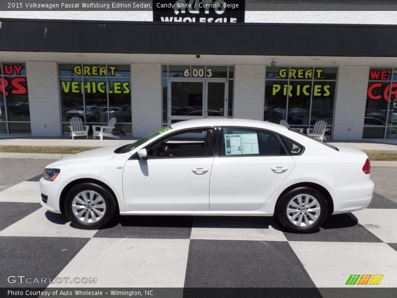Candy White / Cornsilk Beige 2015 Volkswagen Passat Wolfsburg Edition Sedan