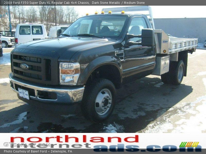 Dark Stone Metallic / Medium Stone 2009 Ford F350 Super Duty XL Regular Cab 4x4 Chassis