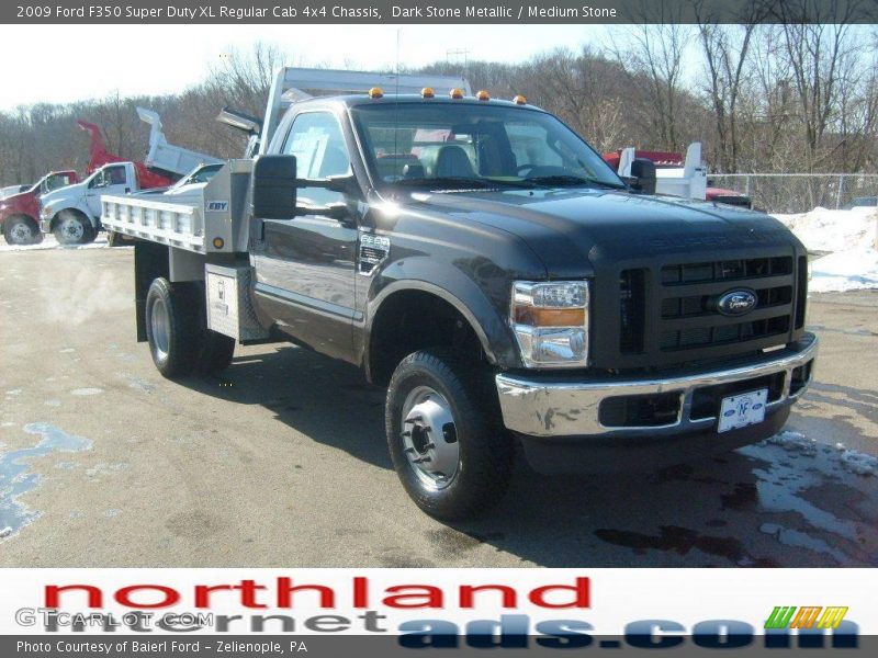 Dark Stone Metallic / Medium Stone 2009 Ford F350 Super Duty XL Regular Cab 4x4 Chassis