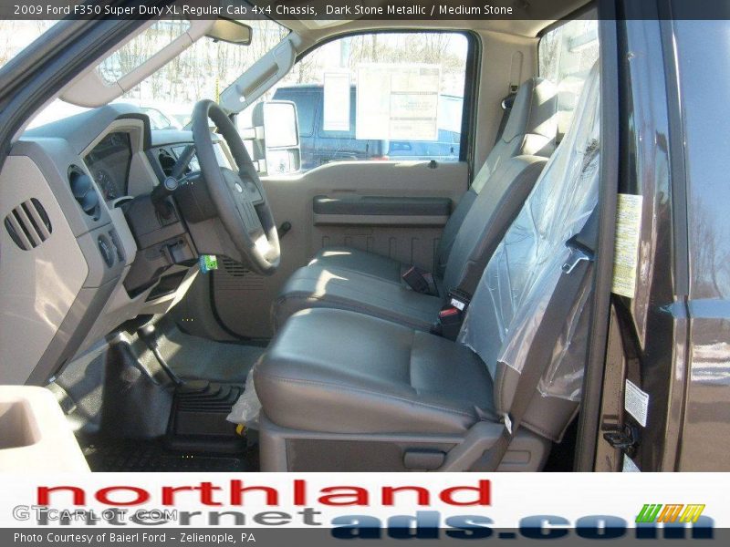 Dark Stone Metallic / Medium Stone 2009 Ford F350 Super Duty XL Regular Cab 4x4 Chassis