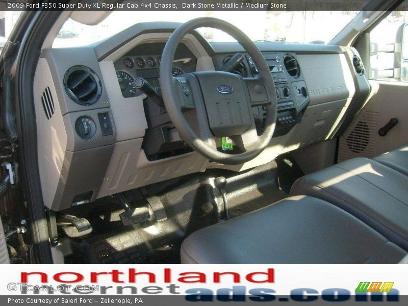 Dark Stone Metallic / Medium Stone 2009 Ford F350 Super Duty XL Regular Cab 4x4 Chassis