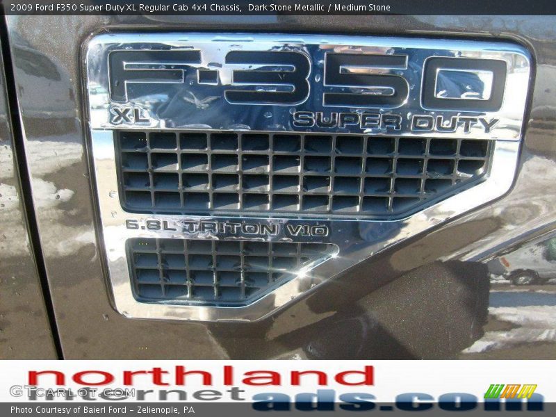 Dark Stone Metallic / Medium Stone 2009 Ford F350 Super Duty XL Regular Cab 4x4 Chassis