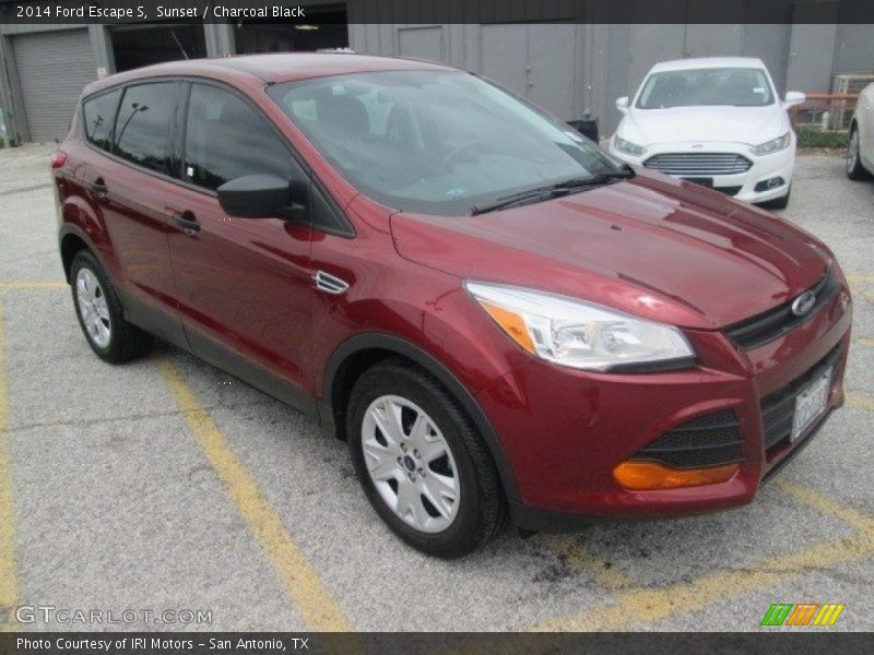 Sunset / Charcoal Black 2014 Ford Escape S