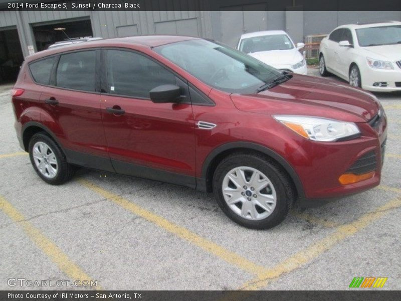 Sunset / Charcoal Black 2014 Ford Escape S