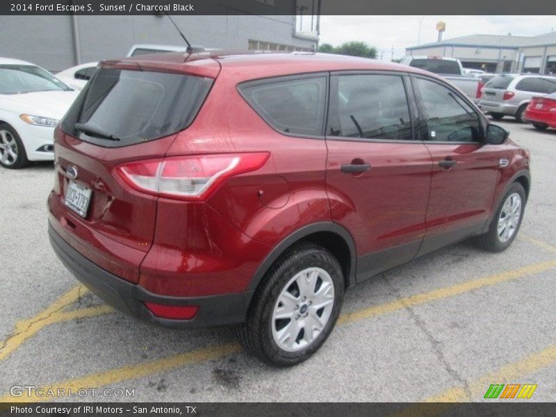 Sunset / Charcoal Black 2014 Ford Escape S