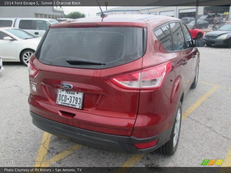Sunset / Charcoal Black 2014 Ford Escape S