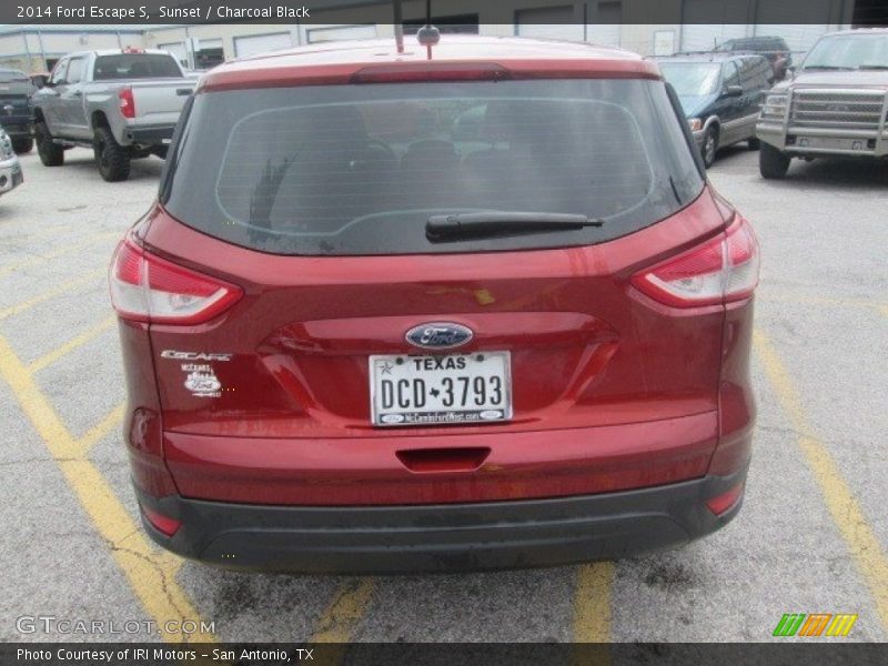 Sunset / Charcoal Black 2014 Ford Escape S