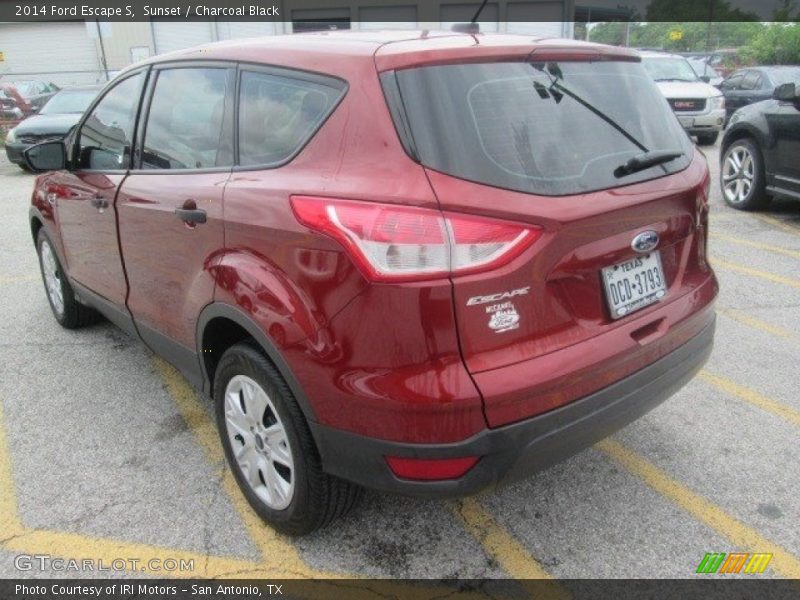 Sunset / Charcoal Black 2014 Ford Escape S