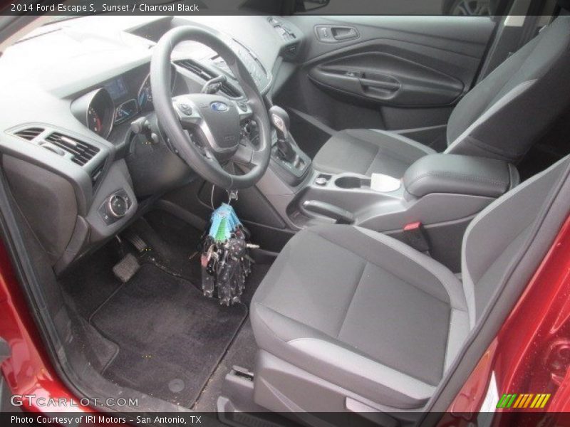 Sunset / Charcoal Black 2014 Ford Escape S