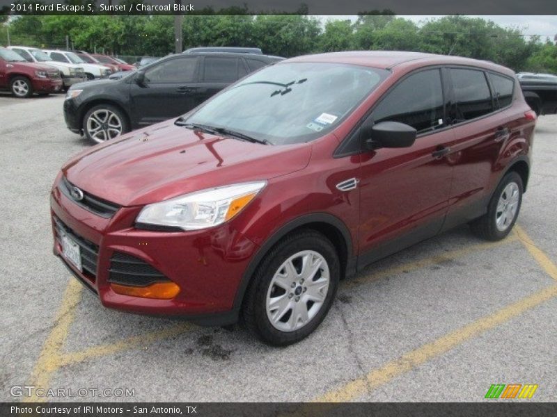 Sunset / Charcoal Black 2014 Ford Escape S