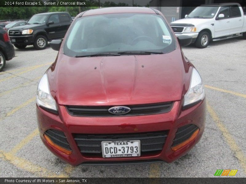 Sunset / Charcoal Black 2014 Ford Escape S