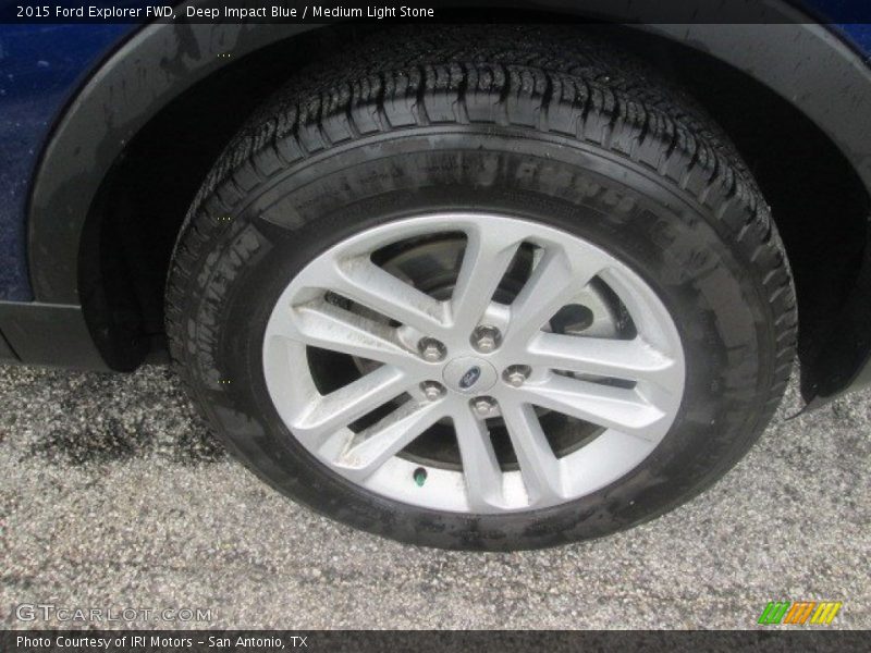 Deep Impact Blue / Medium Light Stone 2015 Ford Explorer FWD