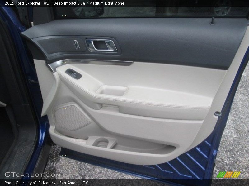 Deep Impact Blue / Medium Light Stone 2015 Ford Explorer FWD