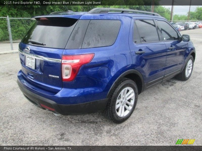 Deep Impact Blue / Medium Light Stone 2015 Ford Explorer FWD