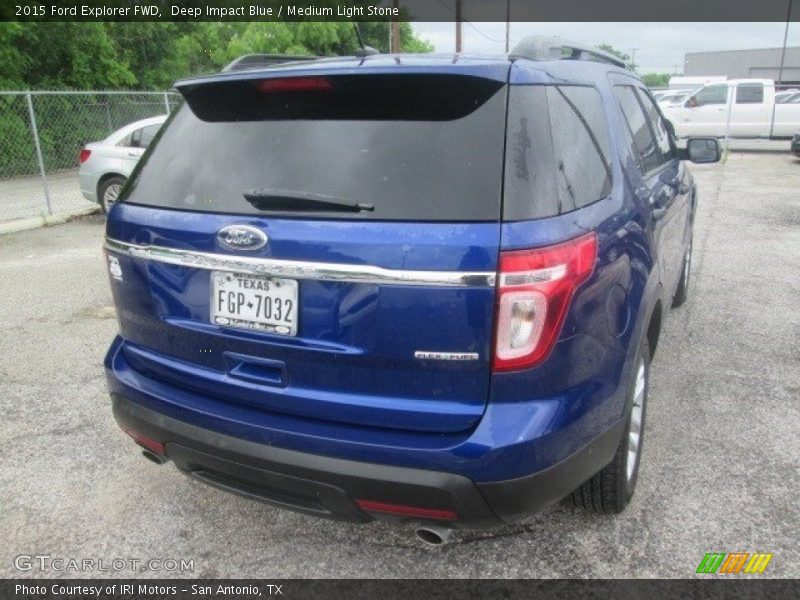 Deep Impact Blue / Medium Light Stone 2015 Ford Explorer FWD