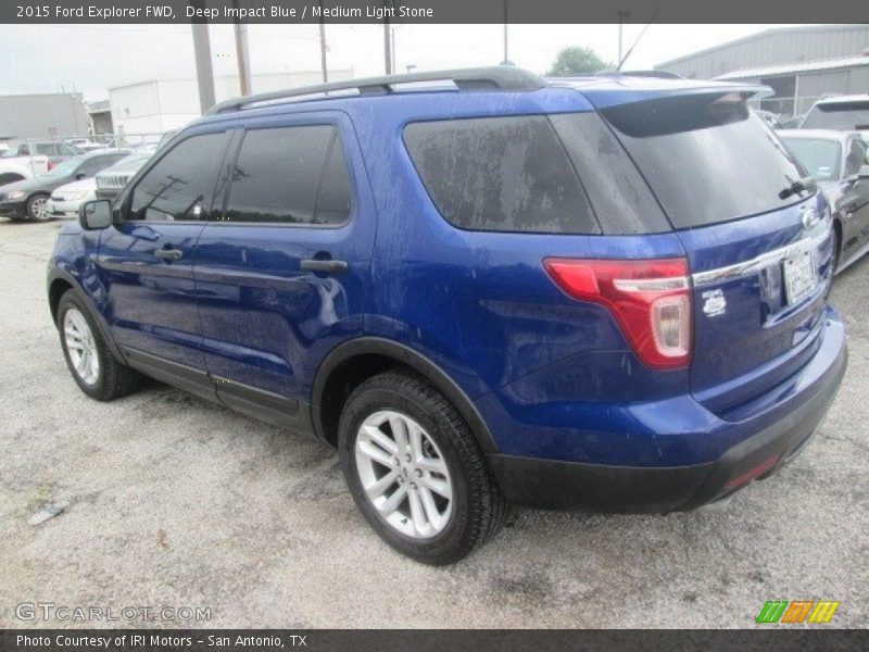 Deep Impact Blue / Medium Light Stone 2015 Ford Explorer FWD