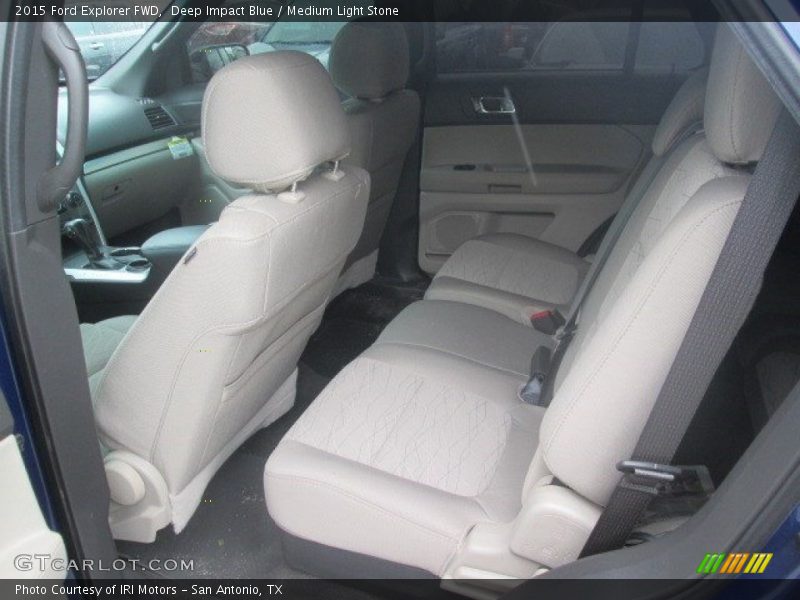 Deep Impact Blue / Medium Light Stone 2015 Ford Explorer FWD