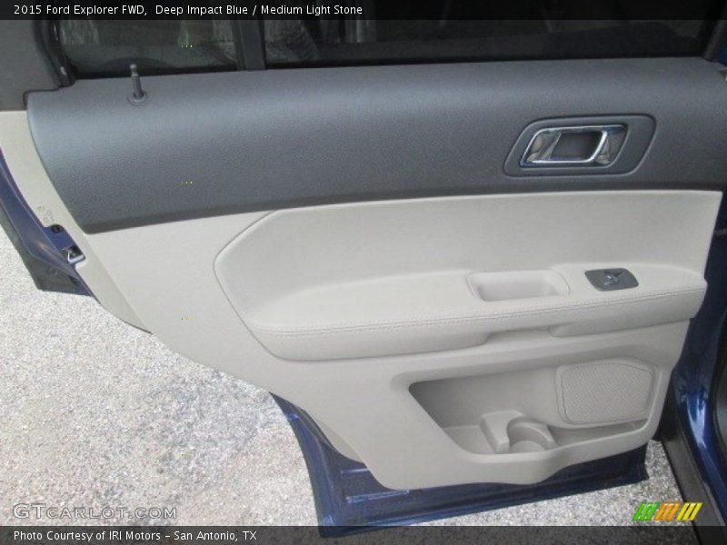 Deep Impact Blue / Medium Light Stone 2015 Ford Explorer FWD