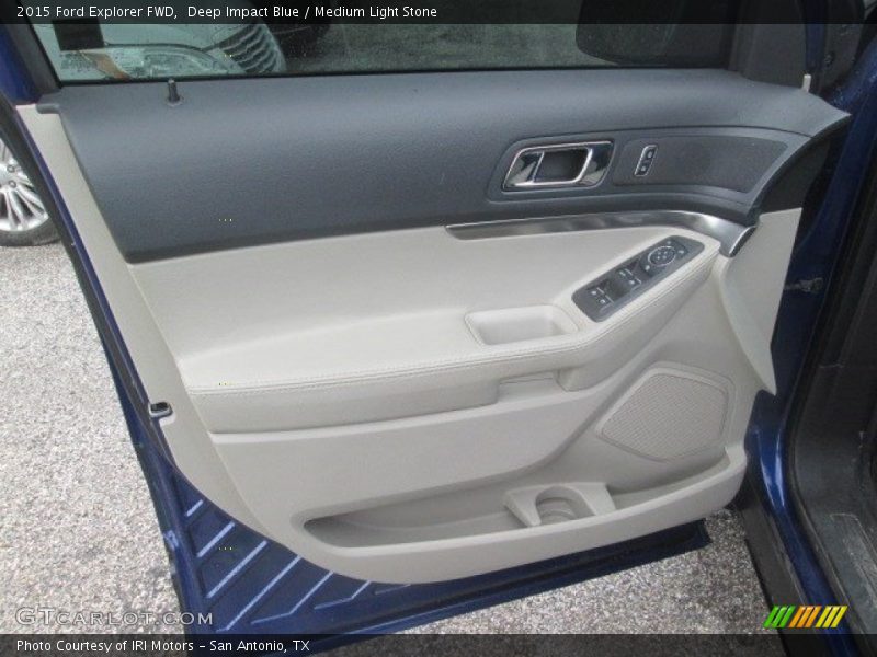 Deep Impact Blue / Medium Light Stone 2015 Ford Explorer FWD