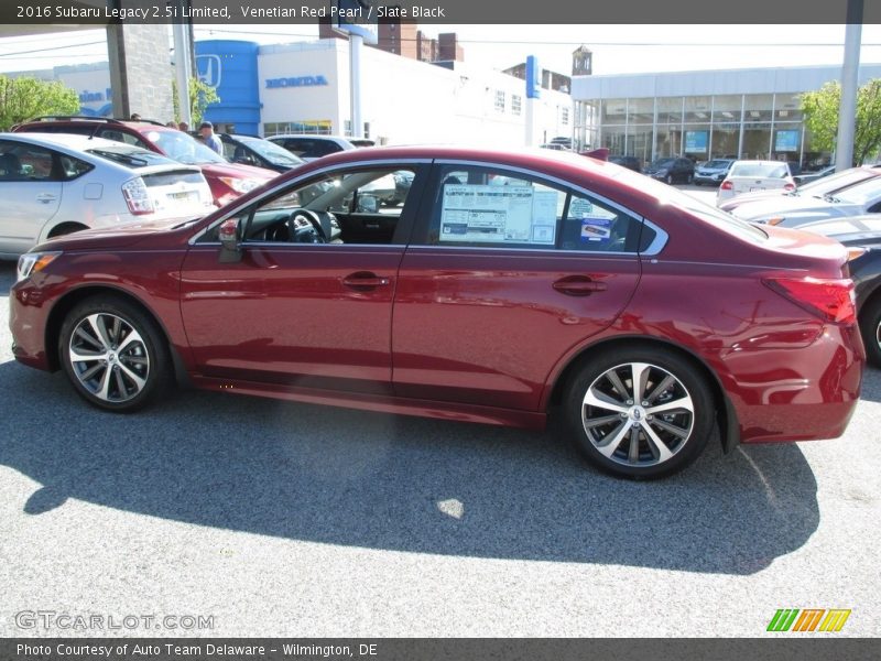 Venetian Red Pearl / Slate Black 2016 Subaru Legacy 2.5i Limited