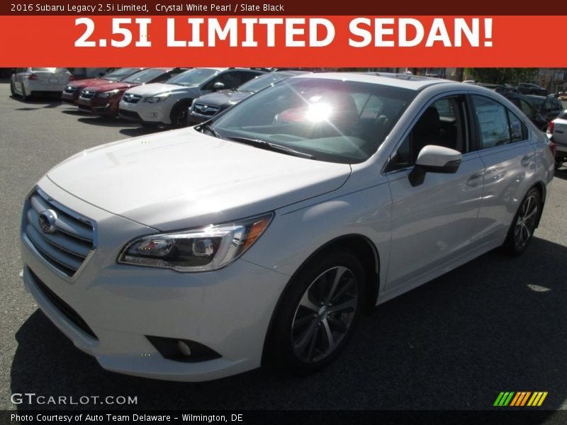 Crystal White Pearl / Slate Black 2016 Subaru Legacy 2.5i Limited