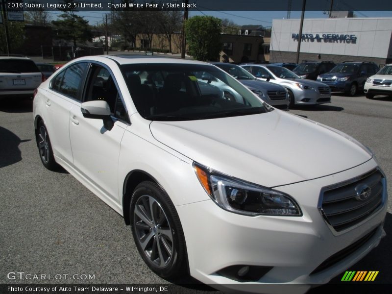 Crystal White Pearl / Slate Black 2016 Subaru Legacy 2.5i Limited