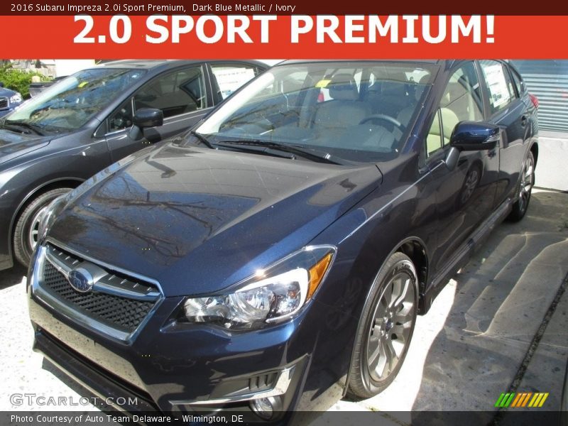 Dark Blue Metallic / Ivory 2016 Subaru Impreza 2.0i Sport Premium