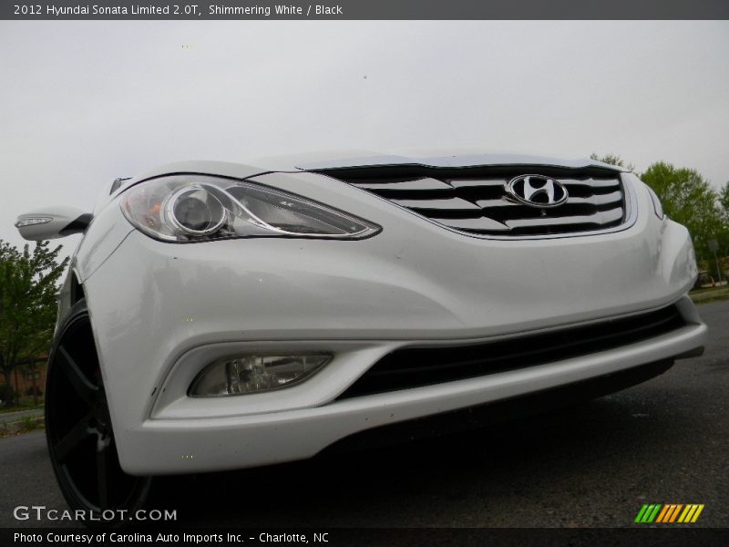 Shimmering White / Black 2012 Hyundai Sonata Limited 2.0T