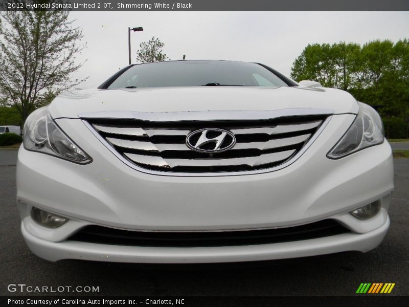 Shimmering White / Black 2012 Hyundai Sonata Limited 2.0T