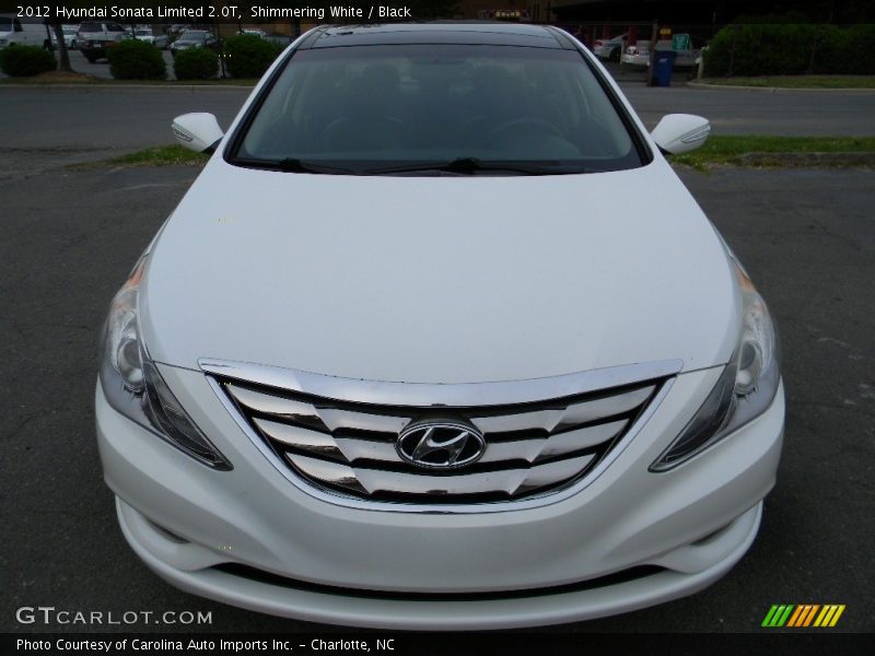 Shimmering White / Black 2012 Hyundai Sonata Limited 2.0T
