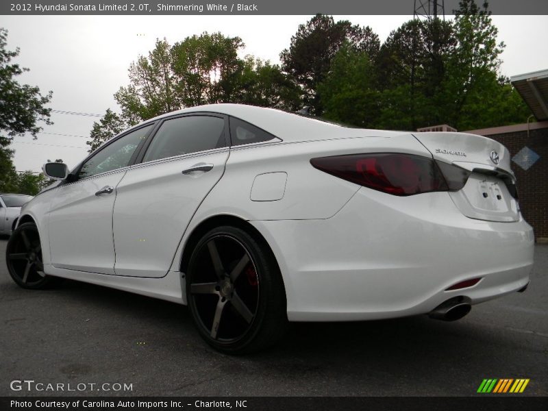 Shimmering White / Black 2012 Hyundai Sonata Limited 2.0T