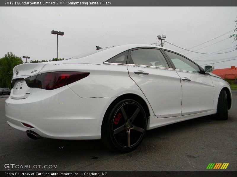 Shimmering White / Black 2012 Hyundai Sonata Limited 2.0T