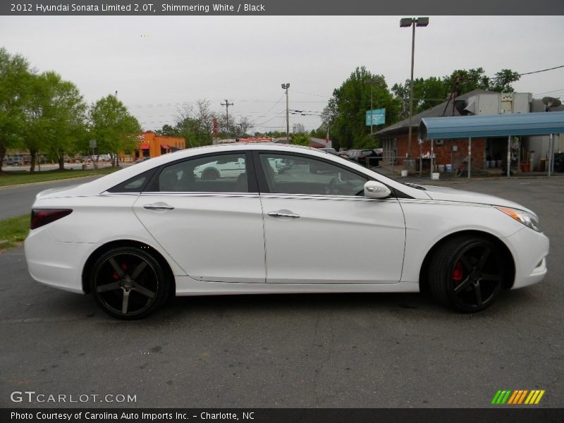 Shimmering White / Black 2012 Hyundai Sonata Limited 2.0T